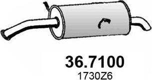 ASSO 36.7100 - Глушитель выхлопных газов, конечный autosila-amz.com