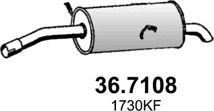 ASSO 36.7108 - Глушитель выхлопных газов, конечный autosila-amz.com