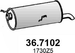 ASSO 36.7102 - Глушитель выхлопных газов, конечный autosila-amz.com