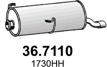 ASSO 36.7110 - Глушитель выхлопных газов, конечный autosila-amz.com