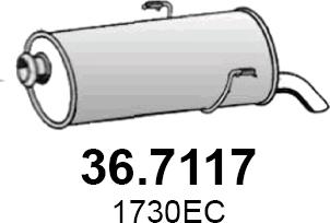 ASSO 36.7117 - Глушитель выхлопных газов, конечный autosila-amz.com