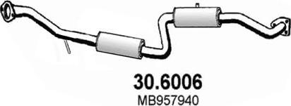 ASSO 30.6006 - Средний глушитель выхлопных газов autosila-amz.com