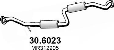 ASSO 30.6023 - Средний глушитель выхлопных газов autosila-amz.com