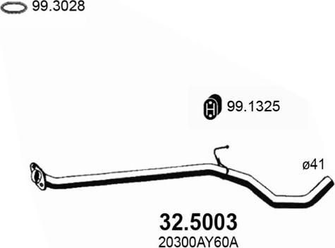 ASSO 32.5003 - Труба выхлопного газа autosila-amz.com