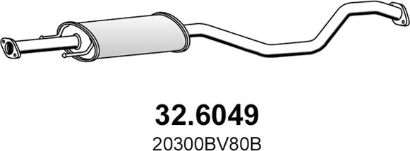 ASSO 32.6049 - Средний глушитель выхлопных газов autosila-amz.com