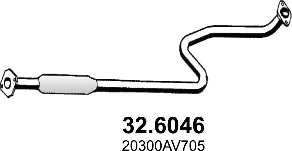 ASSO 32.6046 - Средний глушитель выхлопных газов autosila-amz.com