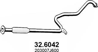 ASSO 32.6042 - Средний глушитель выхлопных газов autosila-amz.com