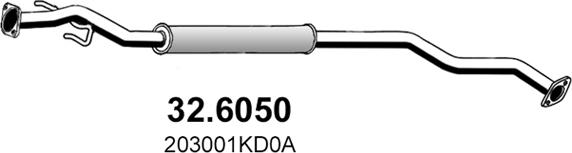 ASSO 32.6050 - Средний глушитель выхлопных газов autosila-amz.com