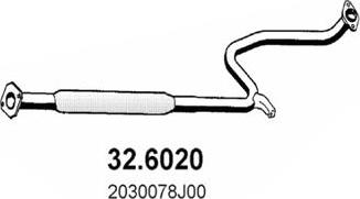 ASSO 32.6020 - Средний глушитель выхлопных газов autosila-amz.com