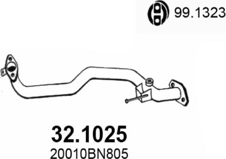 ASSO 32.1025 - Труба выхлопного газа autosila-amz.com