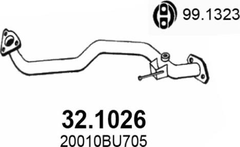 ASSO 32.1026 - Труба выхлопного газа autosila-amz.com