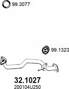 ASSO 32.1027 - Труба выхлопного газа autosila-amz.com