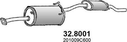 ASSO 32.8001 - Средний / конечный глушитель ОГ autosila-amz.com