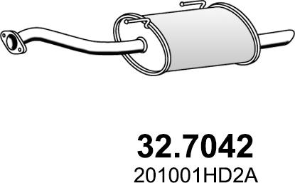 ASSO 32.7042 - Глушитель выхлопных газов, конечный autosila-amz.com