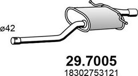 ASSO 29.7005 - Глушитель выхлопных газов, конечный autosila-amz.com