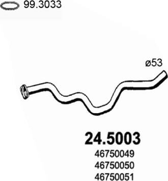 ASSO 24.5003 - Труба выхлопного газа autosila-amz.com
