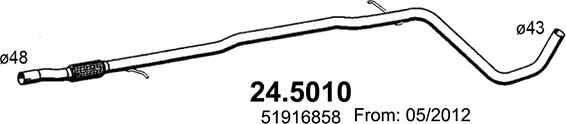 ASSO 24.5010 - Труба выхлопного газа autosila-amz.com