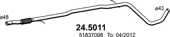 ASSO 24.5011 - Труба выхлопного газа autosila-amz.com