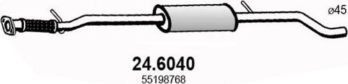 ASSO 24.6040 - Средний глушитель выхлопных газов autosila-amz.com