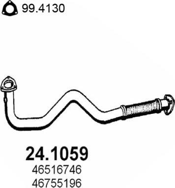 ASSO 24.1059 - Труба выхлопного газа autosila-amz.com