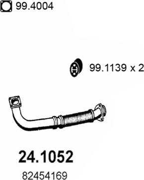 ASSO 24.1052 - Труба выхлопного газа autosila-amz.com