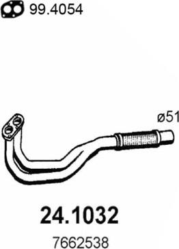ASSO 24.1032 - Труба выхлопного газа autosila-amz.com
