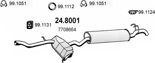 ASSO 24.8001 - Средний / конечный глушитель ОГ autosila-amz.com
