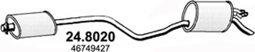 ASSO 24.8020 - Средний / конечный глушитель ОГ autosila-amz.com