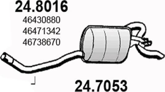 ASSO 24.7053 - Глушитель выхлопных газов, конечный autosila-amz.com