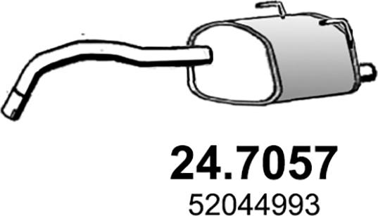 ASSO 24.7057 - Глушитель выхлопных газов, конечный autosila-amz.com