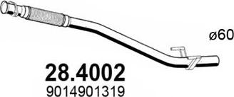 ASSO 28.4002 - Труба выхлопного газа autosila-amz.com