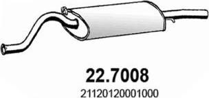 ASSO 22.7008 - Глушитель выхлопных газов, конечный autosila-amz.com