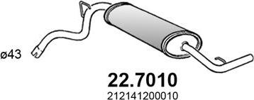 ASSO 22.7010 - Глушитель выхлопных газов, конечный autosila-amz.com