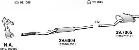 ASSO ART4409 - Система выпуска ОГ autosila-amz.com