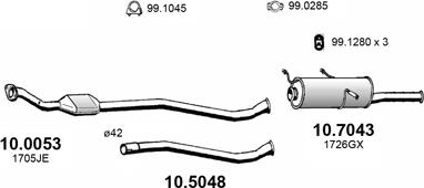 ASSO ART4118 - Система выпуска ОГ autosila-amz.com