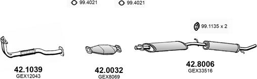 ASSO ART4217 - Система выпуска ОГ autosila-amz.com