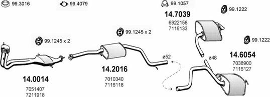 ASSO ART0923 - Система выпуска ОГ autosila-amz.com