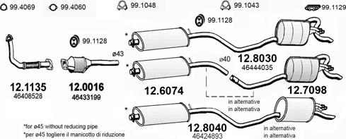 ASSO ART0868 - Система выпуска ОГ autosila-amz.com