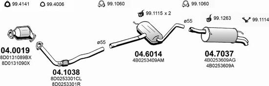 ASSO ART0281 - Система выпуска ОГ autosila-amz.com