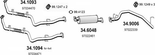 ASSO ART1666 - Система выпуска ОГ autosila-amz.com