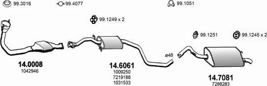 ASSO ART1060 - Система выпуска ОГ autosila-amz.com