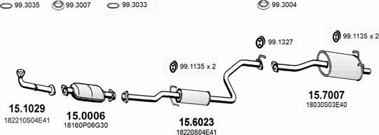 ASSO ART1144 - Система выпуска ОГ autosila-amz.com