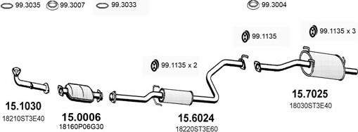 ASSO ART1145 - Система выпуска ОГ autosila-amz.com