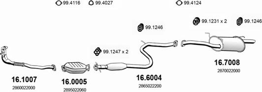 ASSO ART1153 - Система выпуска ОГ autosila-amz.com