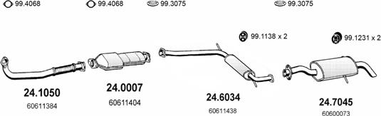 ASSO ART1306 - Система выпуска ОГ autosila-amz.com