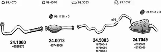 ASSO ART1315 - Система выпуска ОГ autosila-amz.com