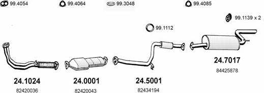 ASSO ART1241 - Система выпуска ОГ autosila-amz.com