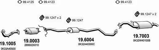 ASSO ART1206 - Система выпуска ОГ autosila-amz.com