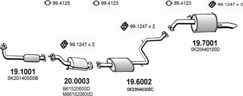 ASSO ART1201 - Система выпуска ОГ autosila-amz.com