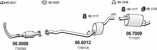 ASSO ART1216 - Система выпуска ОГ autosila-amz.com